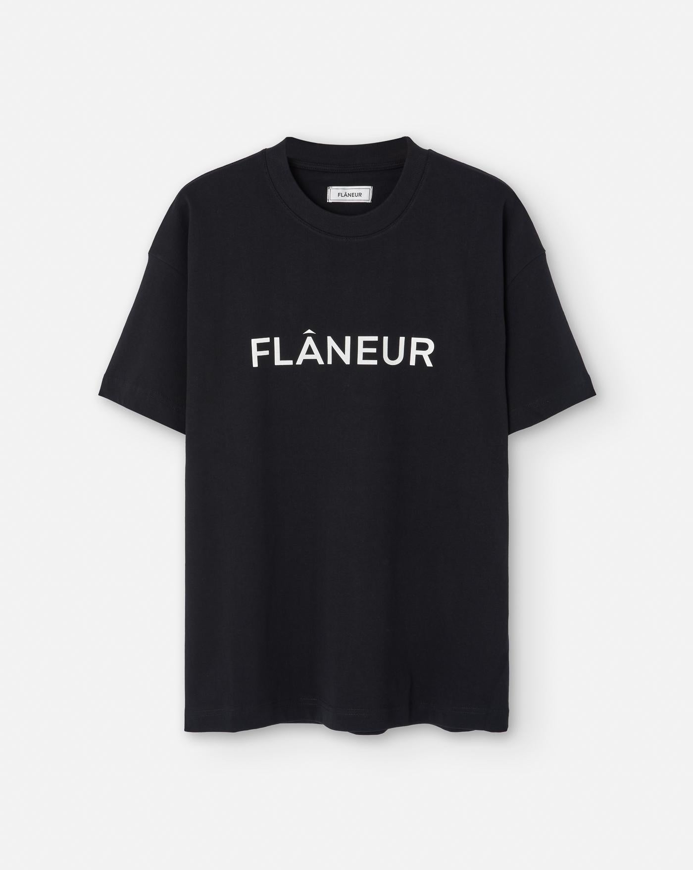 Camiseta Flâneur Printed Logo T-Shirt FNOS3010 BLACK FLANEUR
