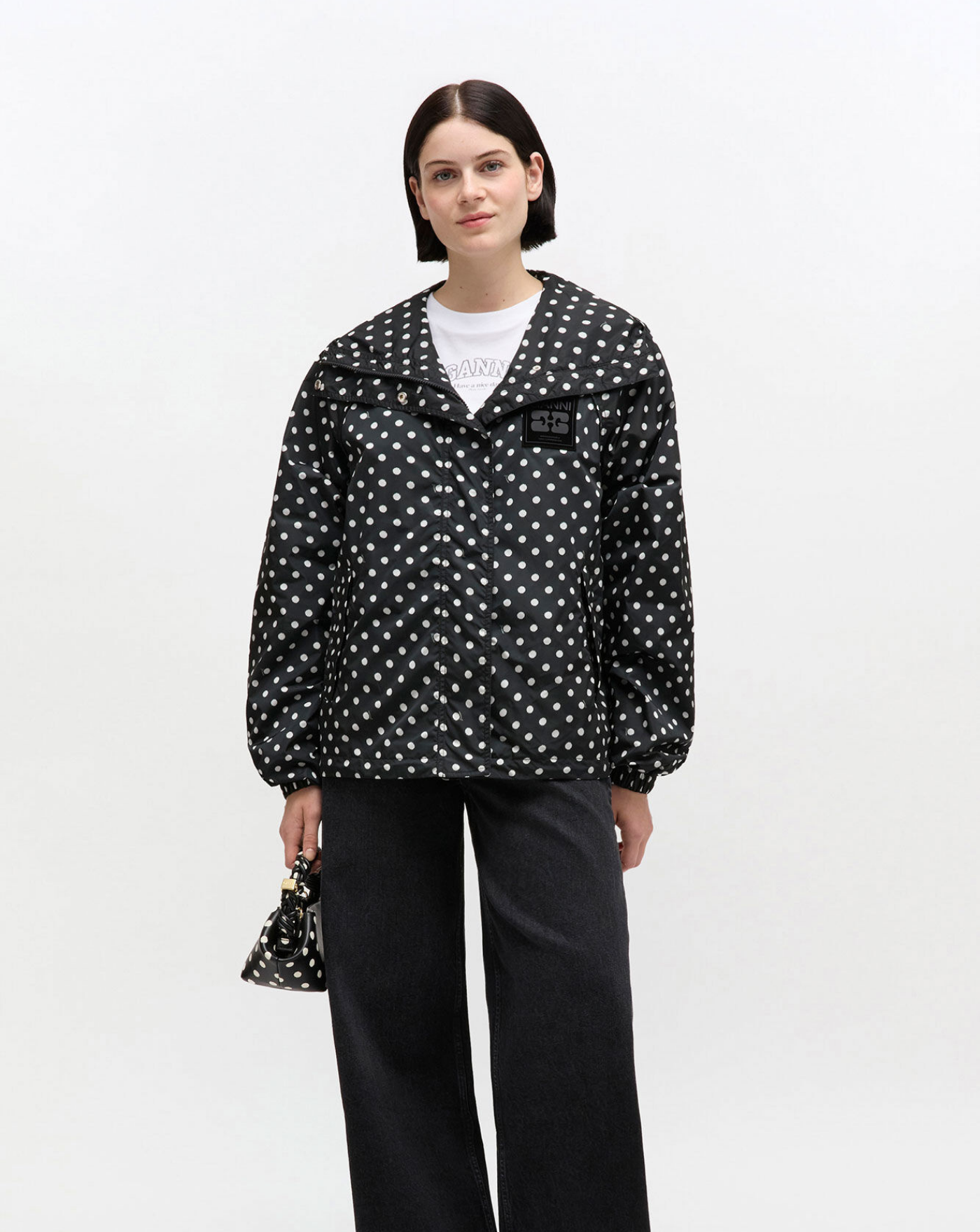 Chaqueta Ganni Printed Nylon Jacket A1010080 099 GANNI