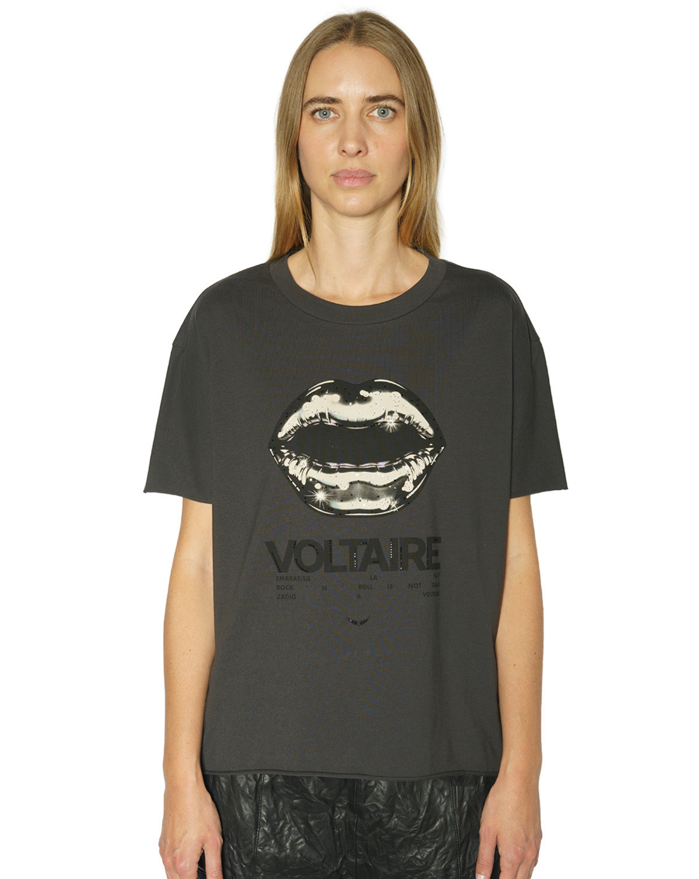 Camiseta Zadig & Voltaire Tommer HC Tour Lips Strass JWTS02925 9 ZADIG & VOLTAIRE