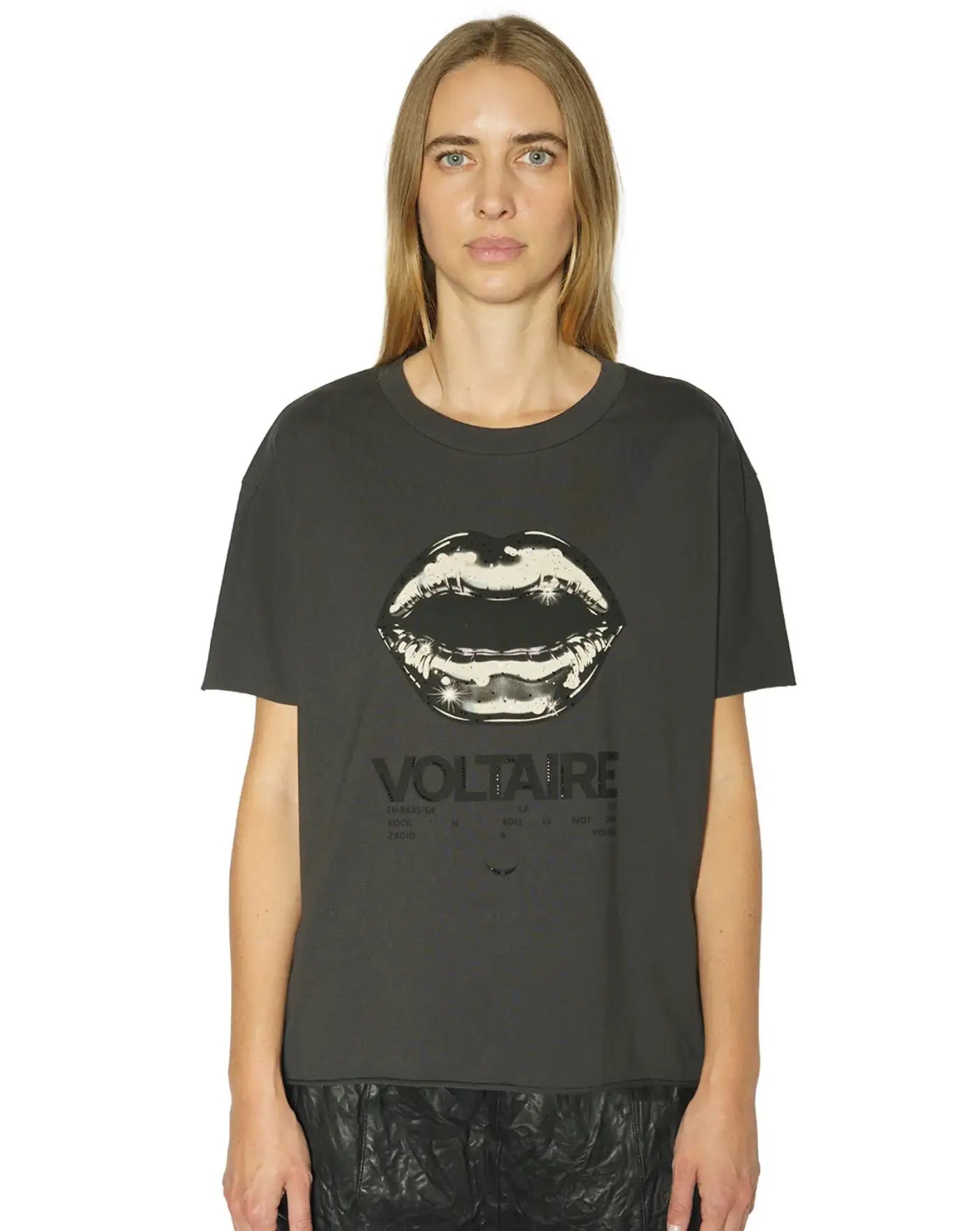Camiseta Zadig & Voltaire Tommer HC Tour Lips Strass JWTS02925 9 ZADIG & VOLTAIRE