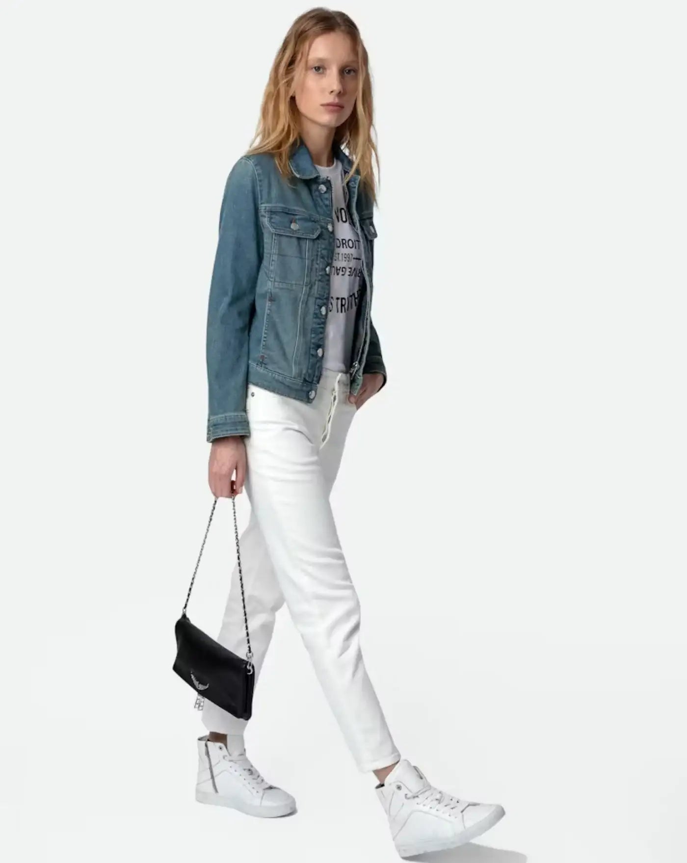 Bolso Zadig & Voltaire Rock Grained Leather LWBA00001 001 ZADIG & VOLTAIRE