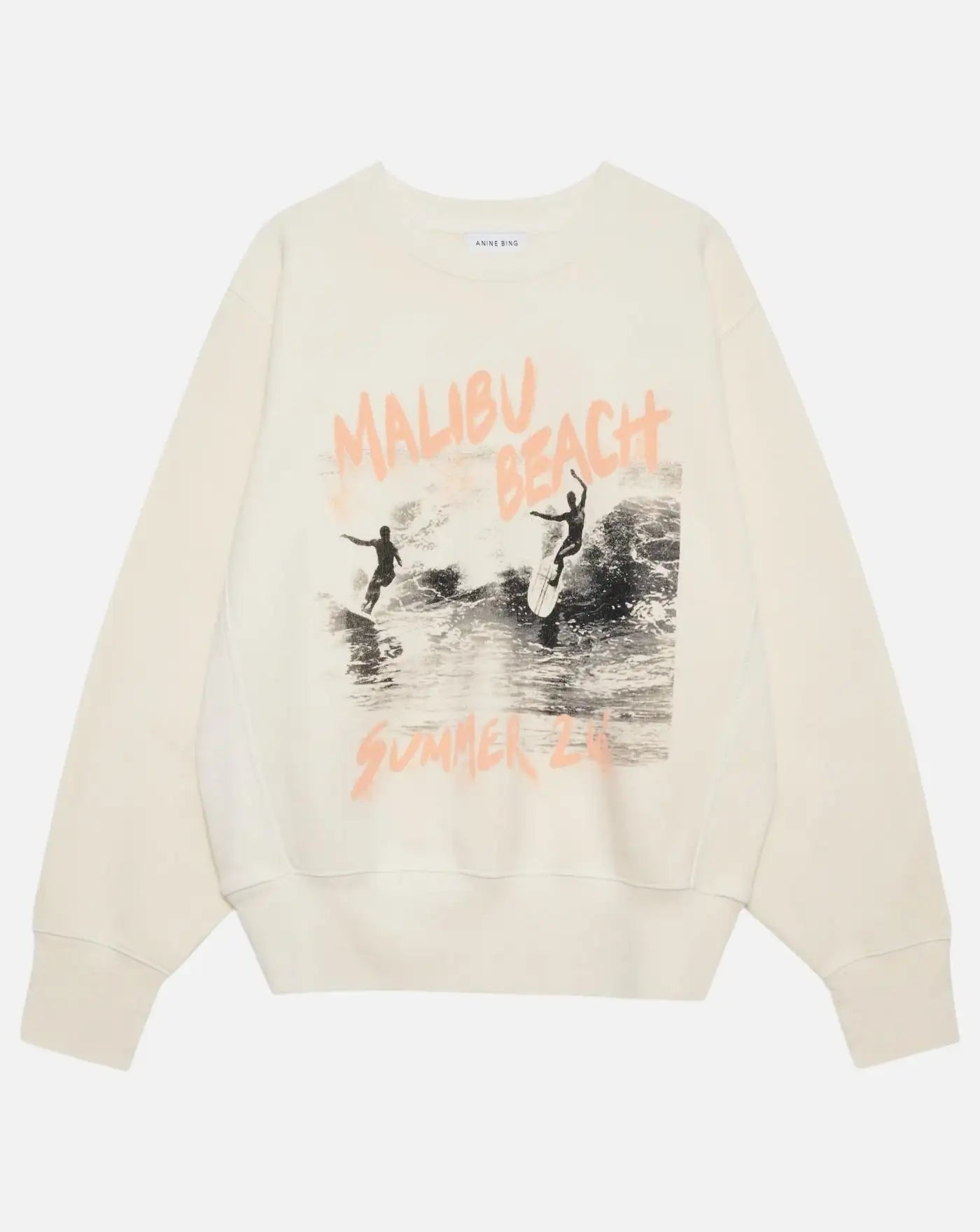 Sudadera Anine Bing HARRY SHRUNKEN SWEATSHIRT SURFER - WASHED BUTTERCREAM A0812600WKHA2 WASHED BUTTERCREAM ANINE BING