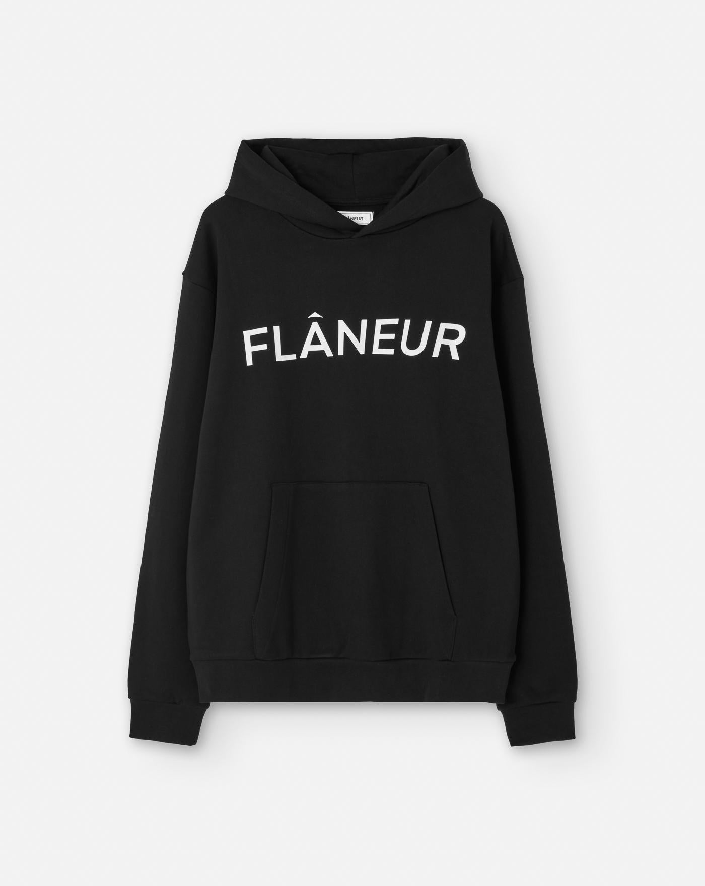 Sudadera Flâneur Printed Logo Hoodie FNOS2000 BLACK FLANEUR
