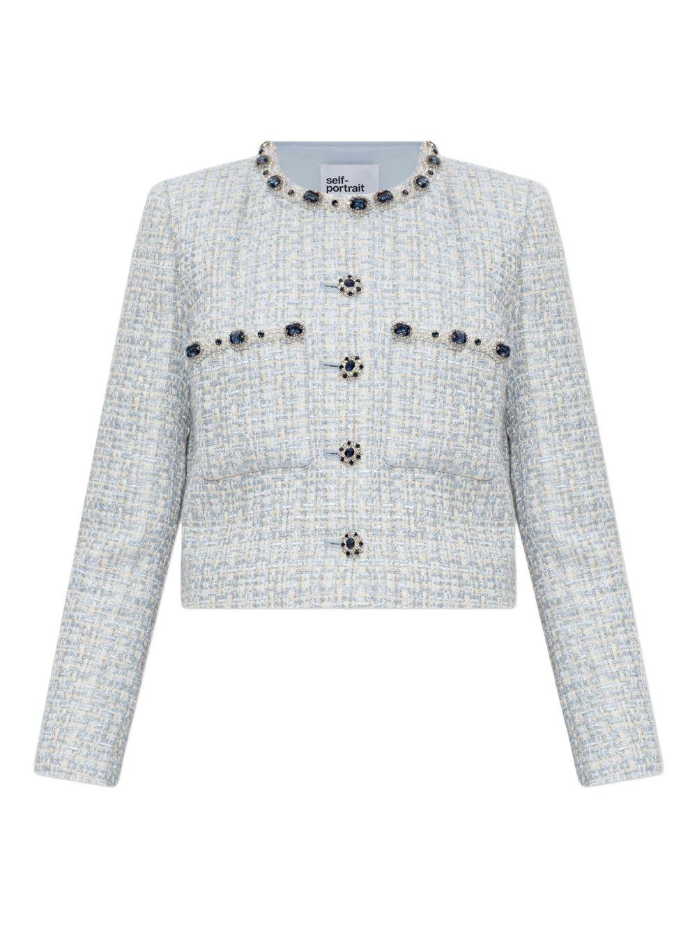 Chaqueta Self Portrait Boucle SS25008J BLUE SELF-PORTRAIT