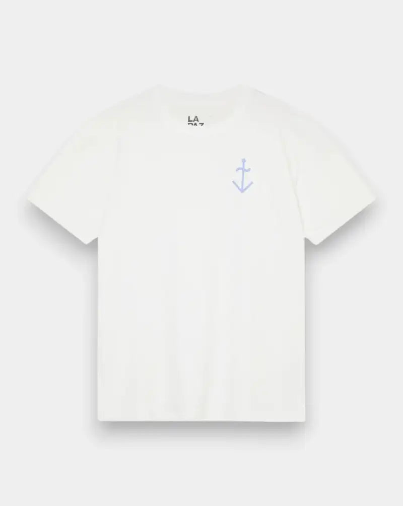 Camiseta La Paz Dantas Logo SS260080220 OFF-WHITE/ WIND BLUE LOGO LA PAZ