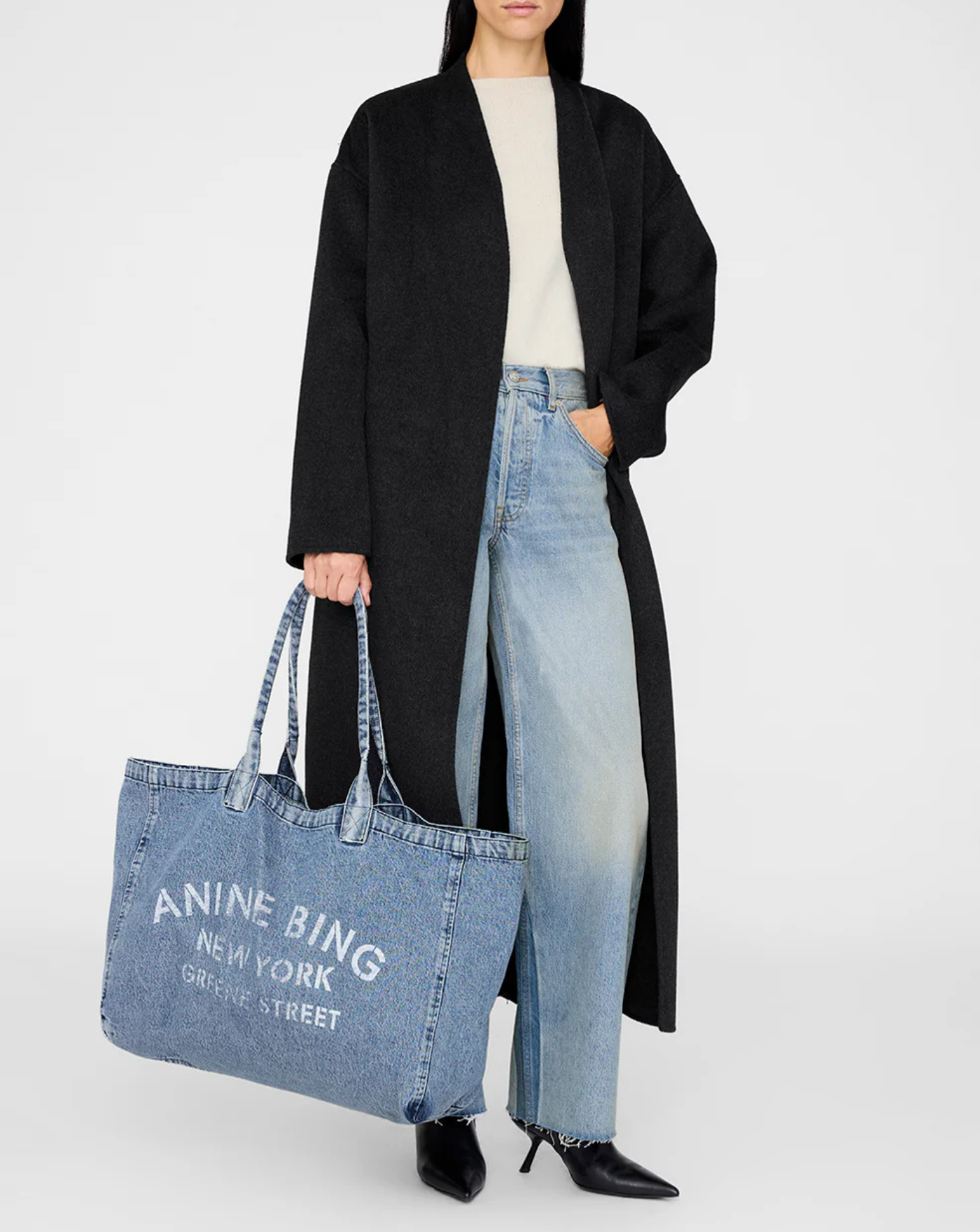 Bolso Anine Bing Leo Denim Tote A1311857WHD59 BLUE ANINE BING