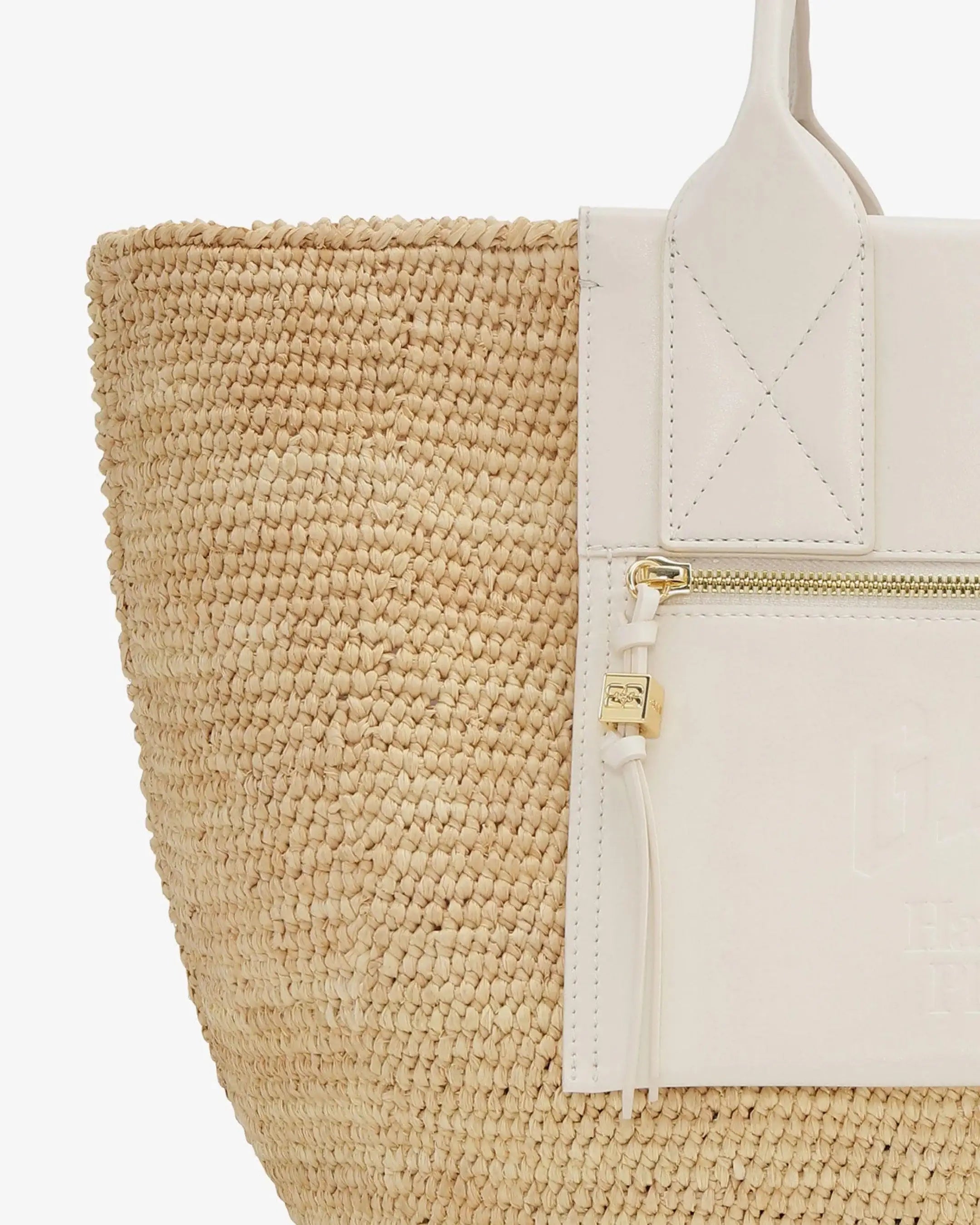 Bolso Ganni Easy Shopper Medium Raffia A6824 135 GANNI