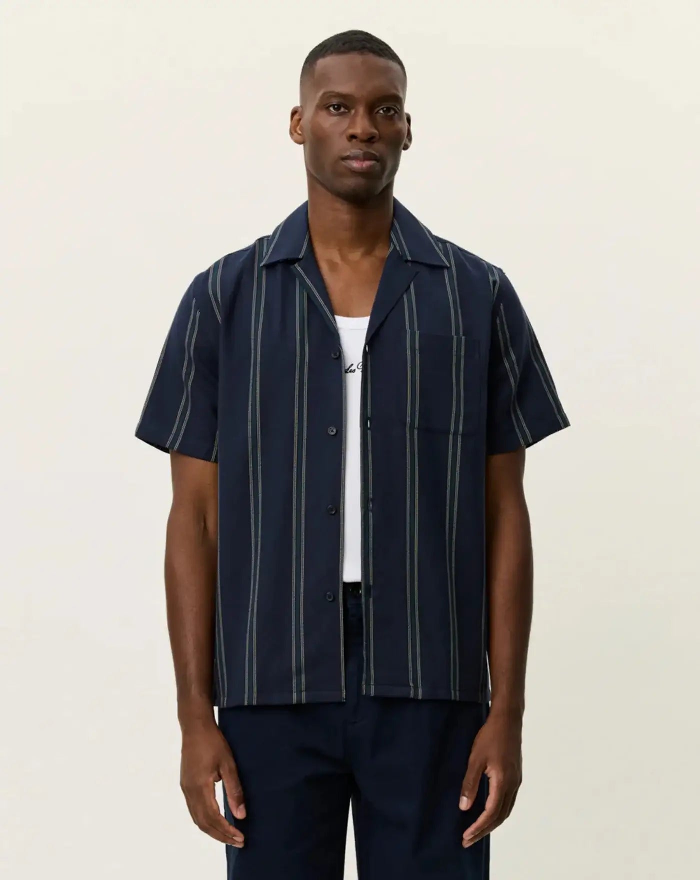 Camisa Les Deux Lawson Stripe SS Shirt<BR/> 1001389 460 LES DEUX
