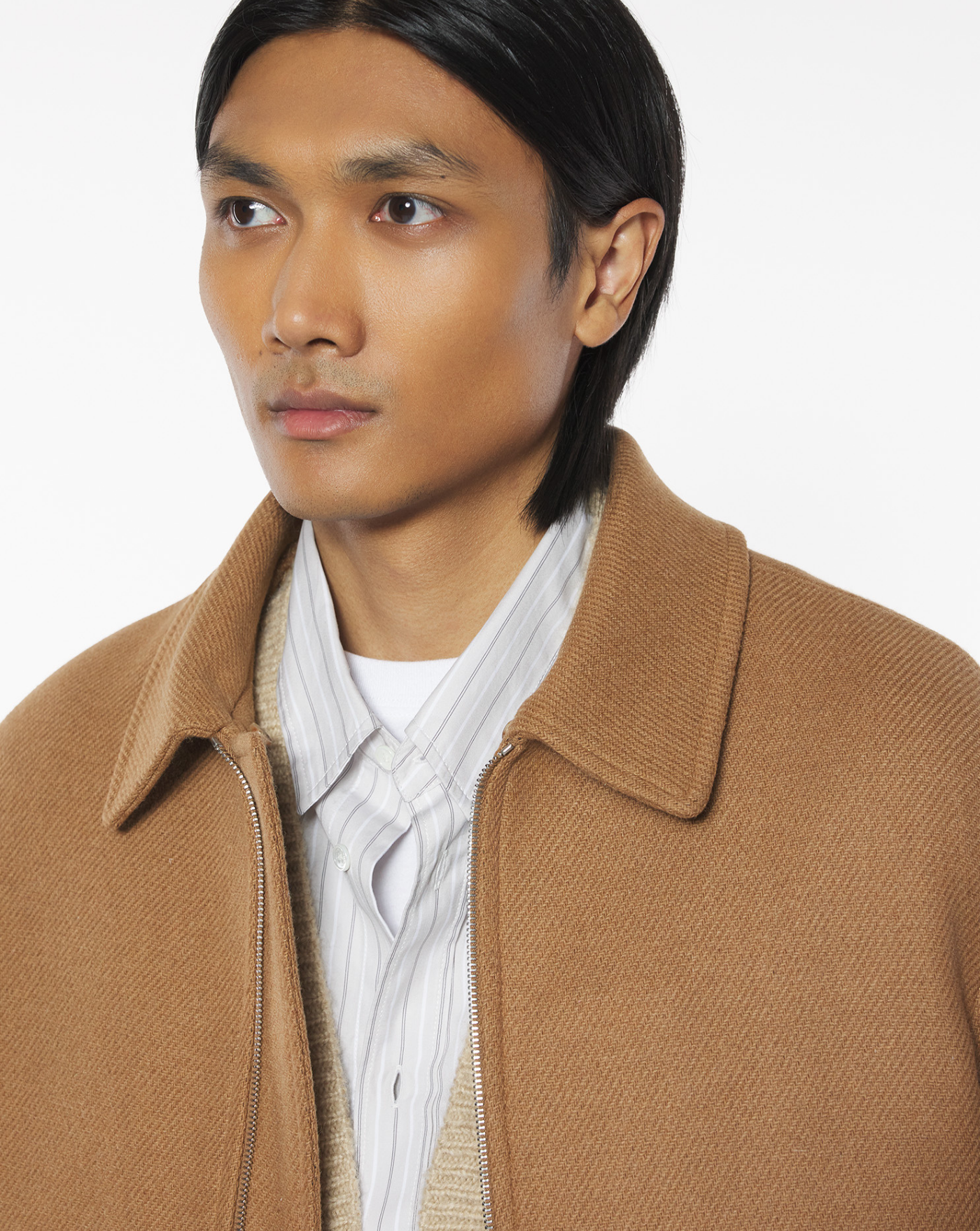 Chaqueta Maison Kitsune Shearling Collar Jacket PM02140WM2030 GINGER BROWM MAISON KITSUNE