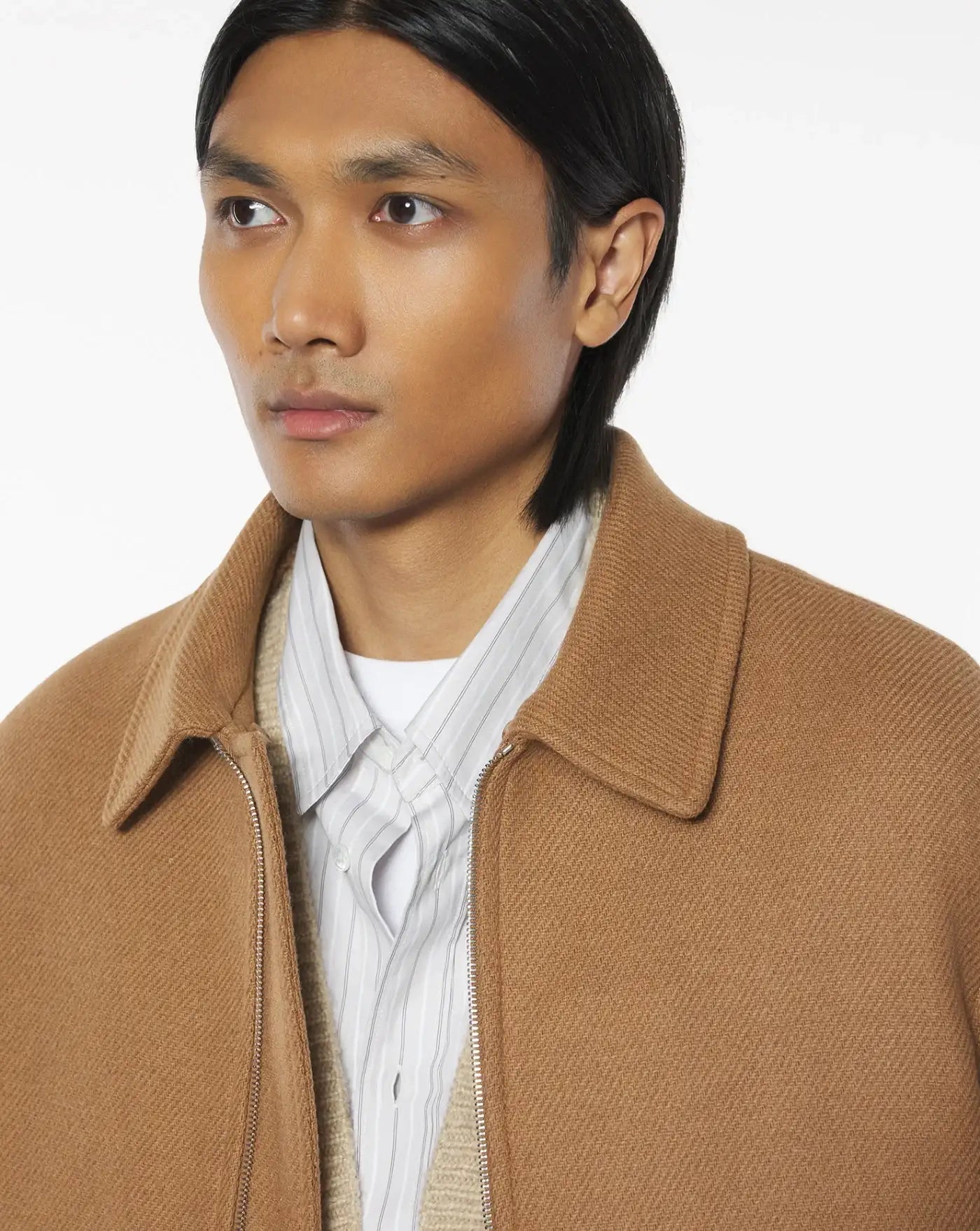 Chaqueta Maison Kitsune Shearling Collar Jacket PM02140WM2030 GINGER BROWM MAISON KITSUNE