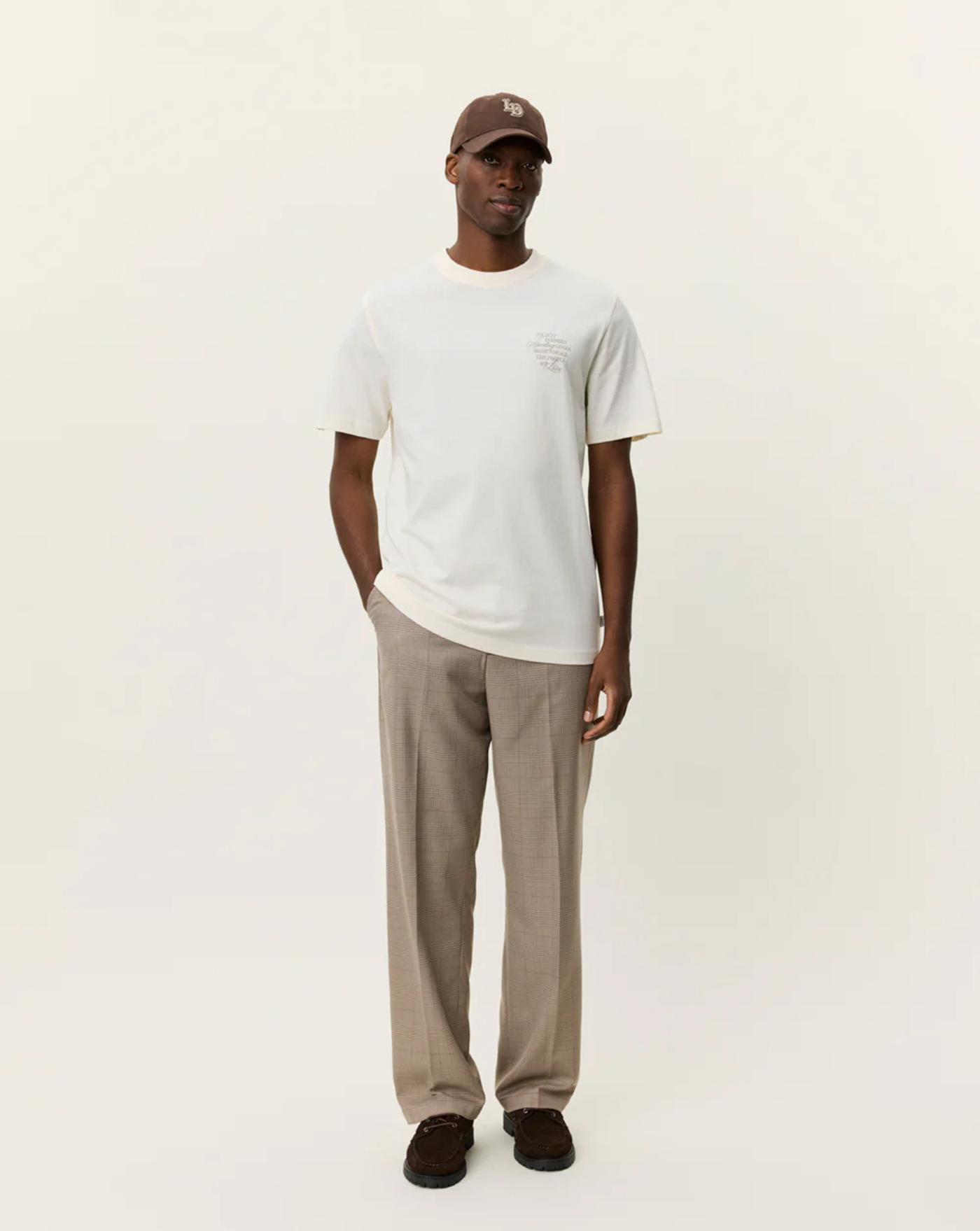 Camiseta Les Deux Ben Faience T-shirt 1001576 211EGGNOG WHITE LES DEUX