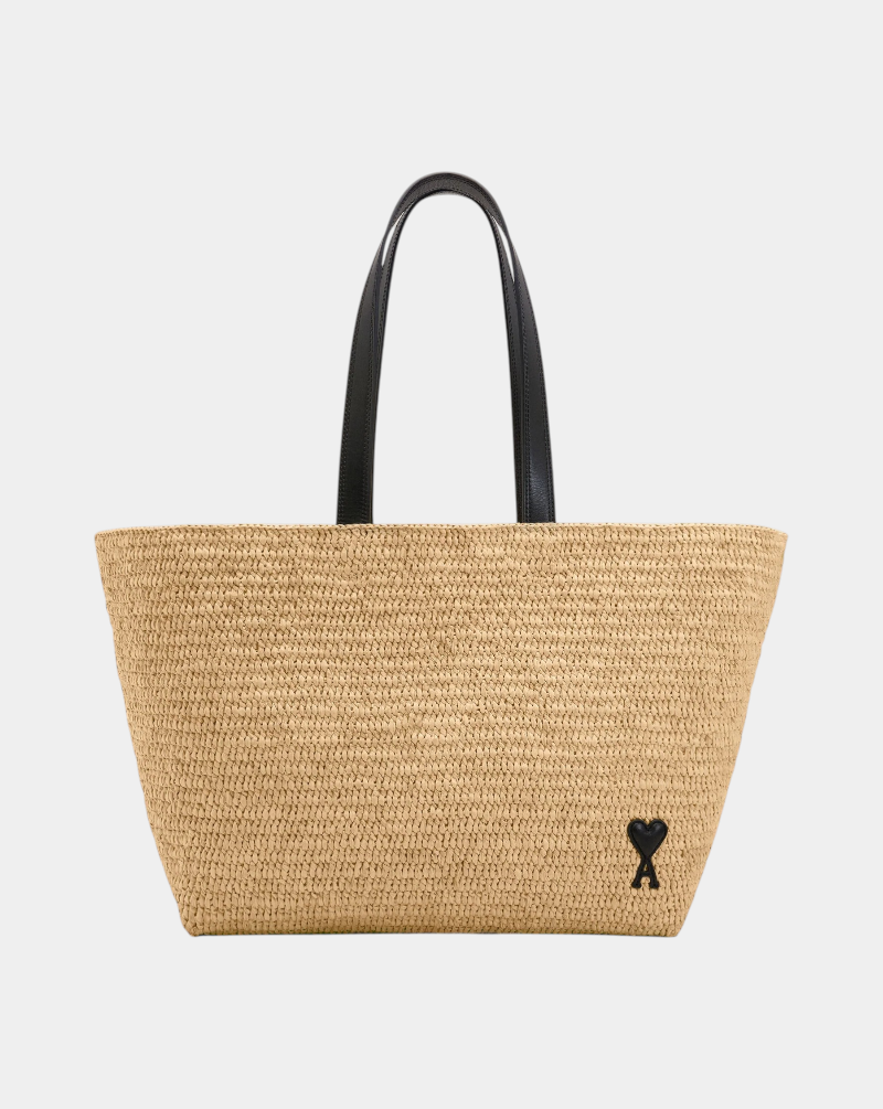 Bolso Ami Paris Ami de Coeur Rafia Tote Bag ULL740AW0036 113 AMI PARIS
