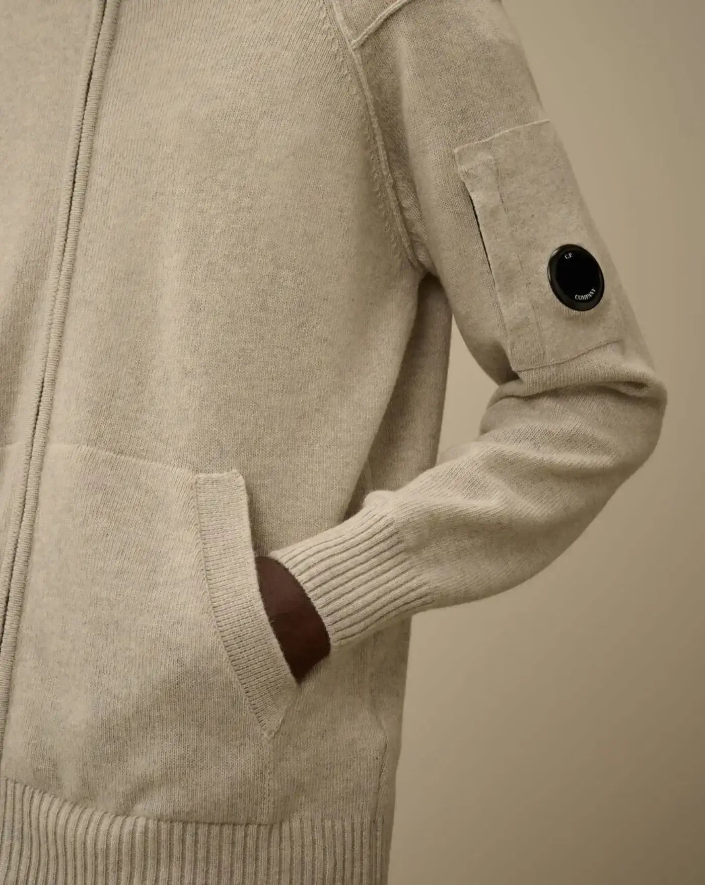 Jersey C.P. Company Lambswool GRS Full Zip Sweater 19CMKN708A110149A M13 C.P. COMPANY