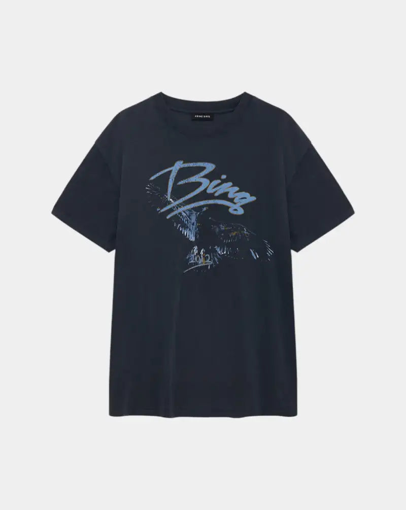 Camiseta Anine Bing Kent Tee A0812386 WBL1WASHED BLACK ANINE BING