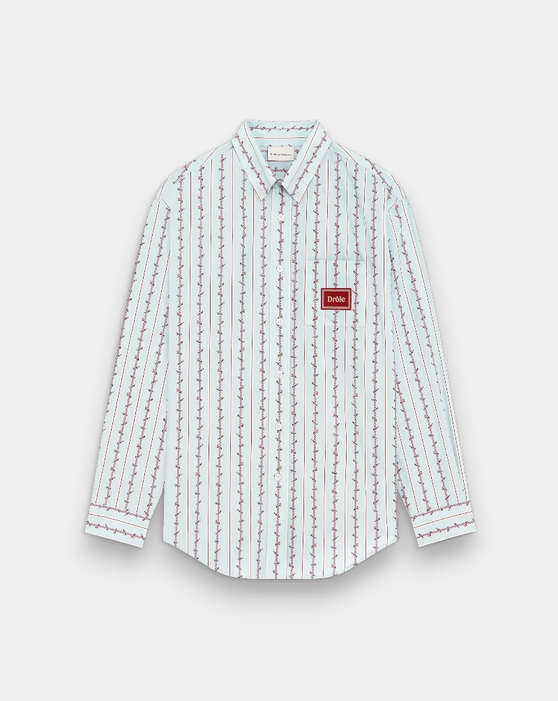 Camisa Drole de Monsieur La Chemise Fleurs Tressees SH240 CO166 LBE DROLE DE MONSIEUR