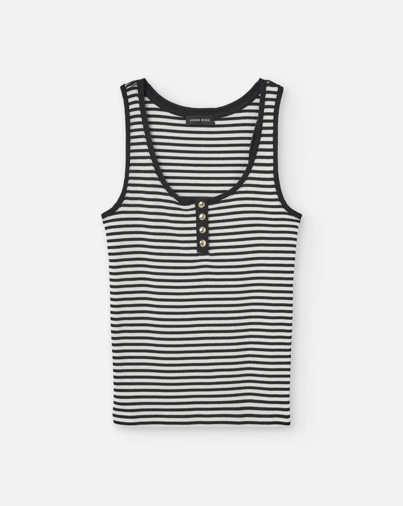alexia tank-cream and black stripe A0810316 MULTI ANINE BING