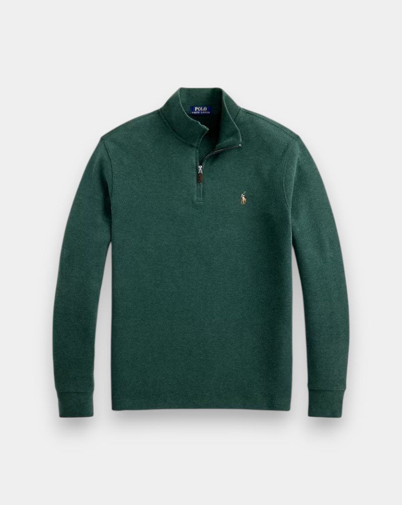 Jersey Polo Ralph Lauren Estate Rib 710671929032 SCOTCH PINE HEATHER POLO RALPH LAUREN