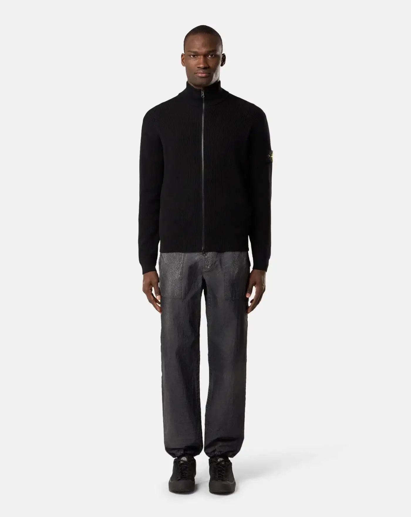 Jersey Stone Island Ribbed Zip-Up Jacket L2S155100126 S00D8V0029 STONE ISLAND
