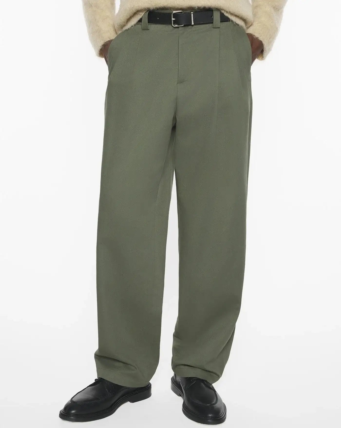 Pantalon Maison Kitsune Relaxed Pleated Pan PM01125WW9043 0079 MAISON KITSUNE