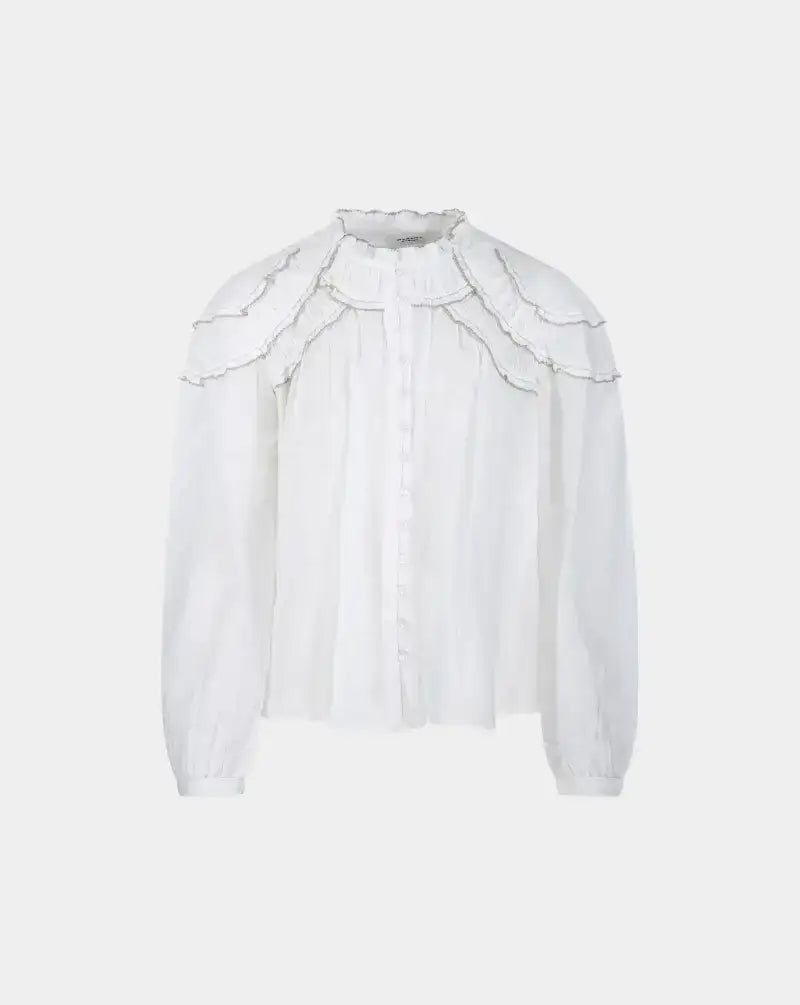 Blusa Isabel Marant Christa HT0681FB B3J04E 20WH ISABEL MARANT