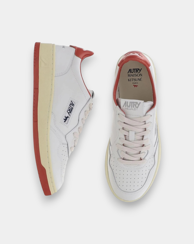 Zapatillas Autry x Maison Kitsuné MK02 AULM MK02 WHT/RED AUTRY