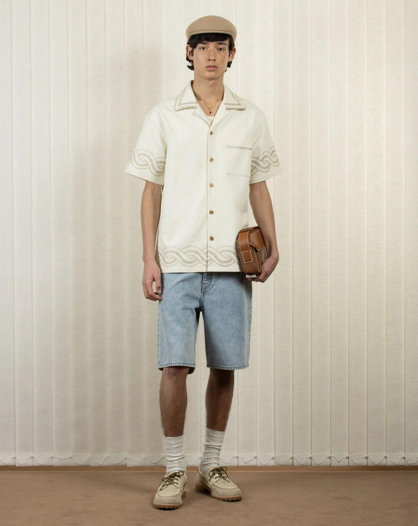 Camisa Drôle de Monsieur La Chemise Brodee Tresses SH227 CO215 CM DROLE DE MONSIEUR