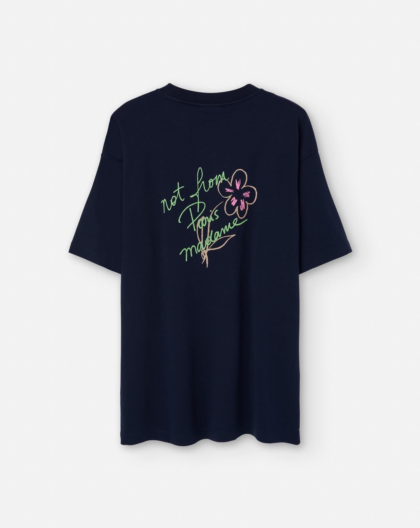 Camiseta Drole de Monsieur Le T-Shirt Slogan Esquisse TS188 CO002 NY DROLE DE MONSIEUR