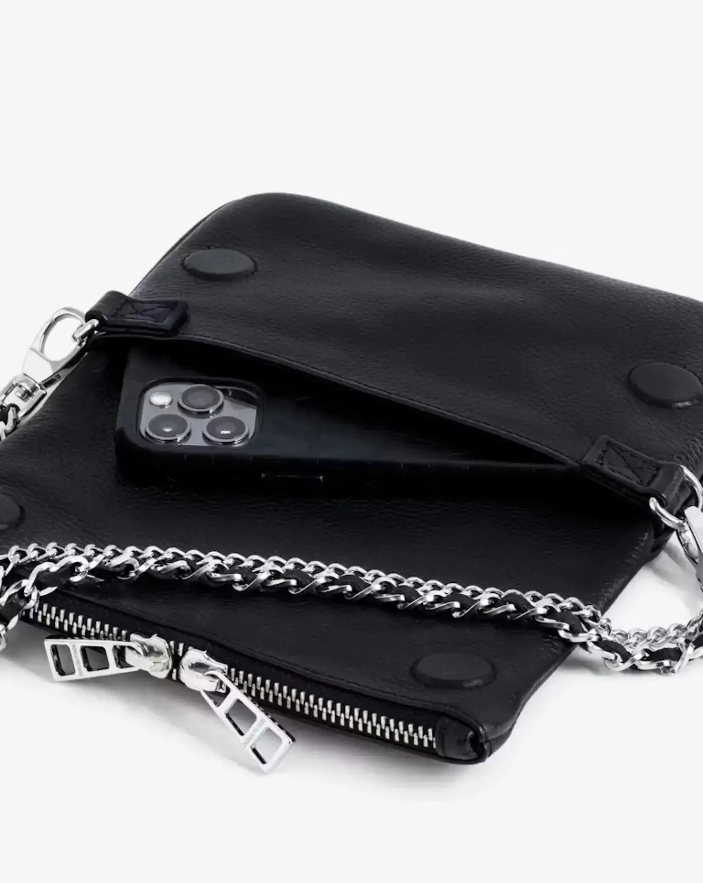 Bolso Zadig & Voltaire Rock Nano Grained Leather LWBA03975 BLACK 011 ZADIG & VOLTAIRE