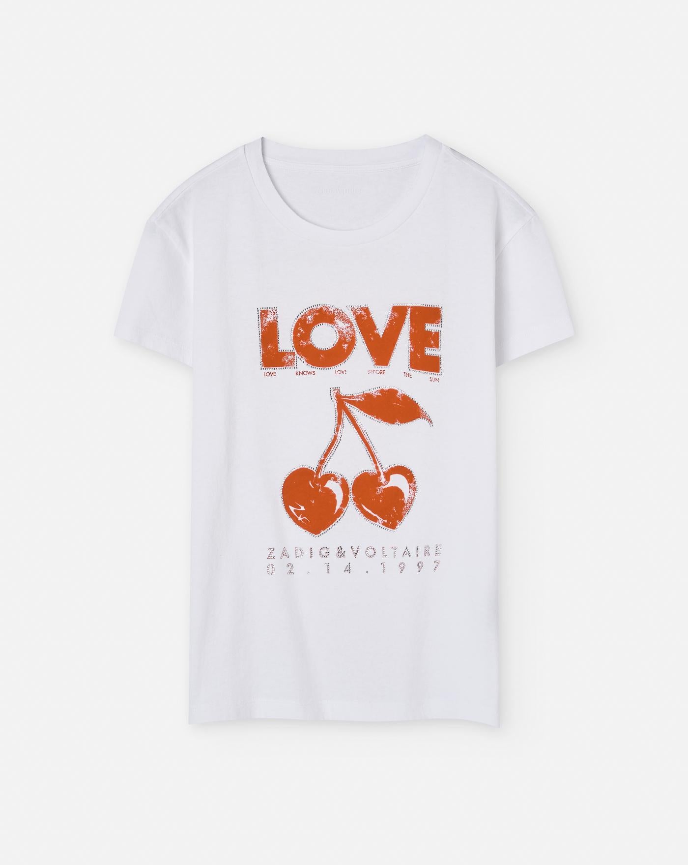 Camiseta Zadig & Voltaire Concert Cherry Love JWTS02684 WHITE 107 ZADIG & VOLTAIRE