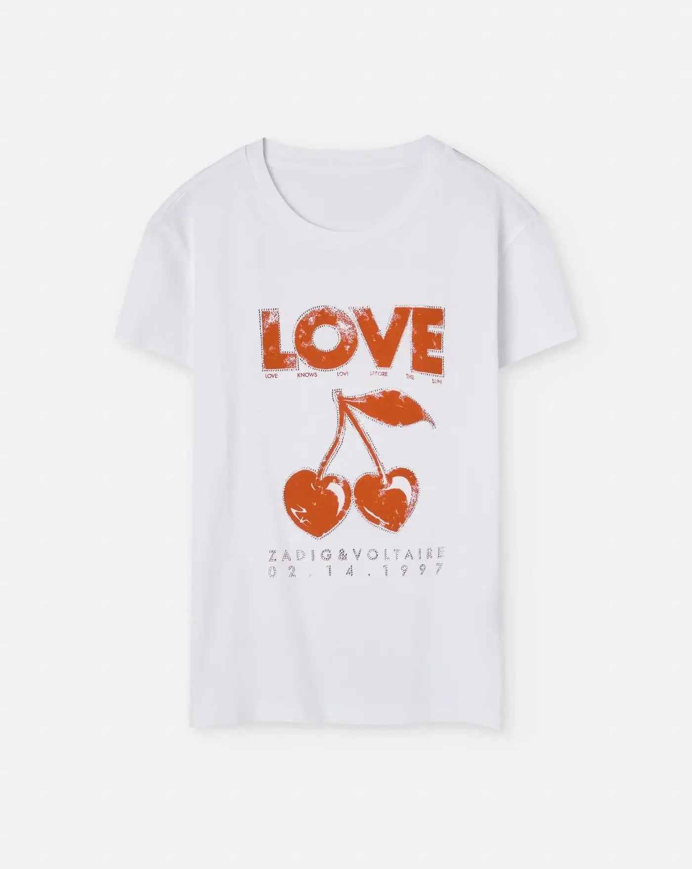 Camiseta Zadig & Voltaire Concert Cherry Love JWTS02684 WHITE 107 ZADIG & VOLTAIRE