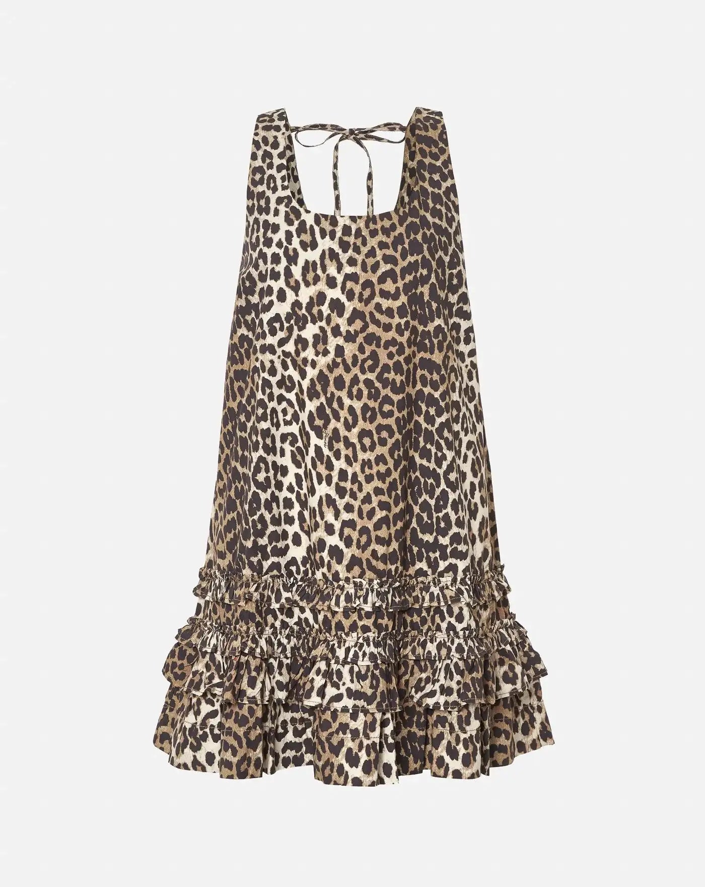 Vestido Ganni Printed Cotton W0906 943 GANNI