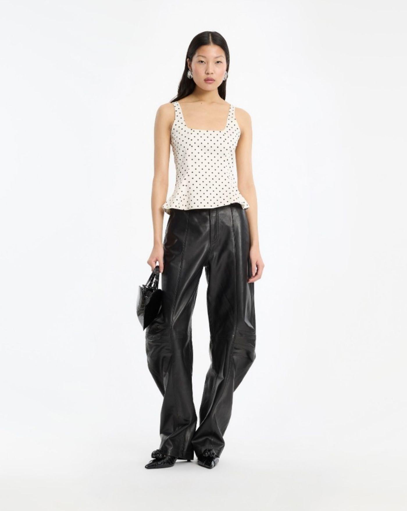 Top Rotate Polka Dot Sleeveless Top 116527803 803 DOT AOP ROTATE
