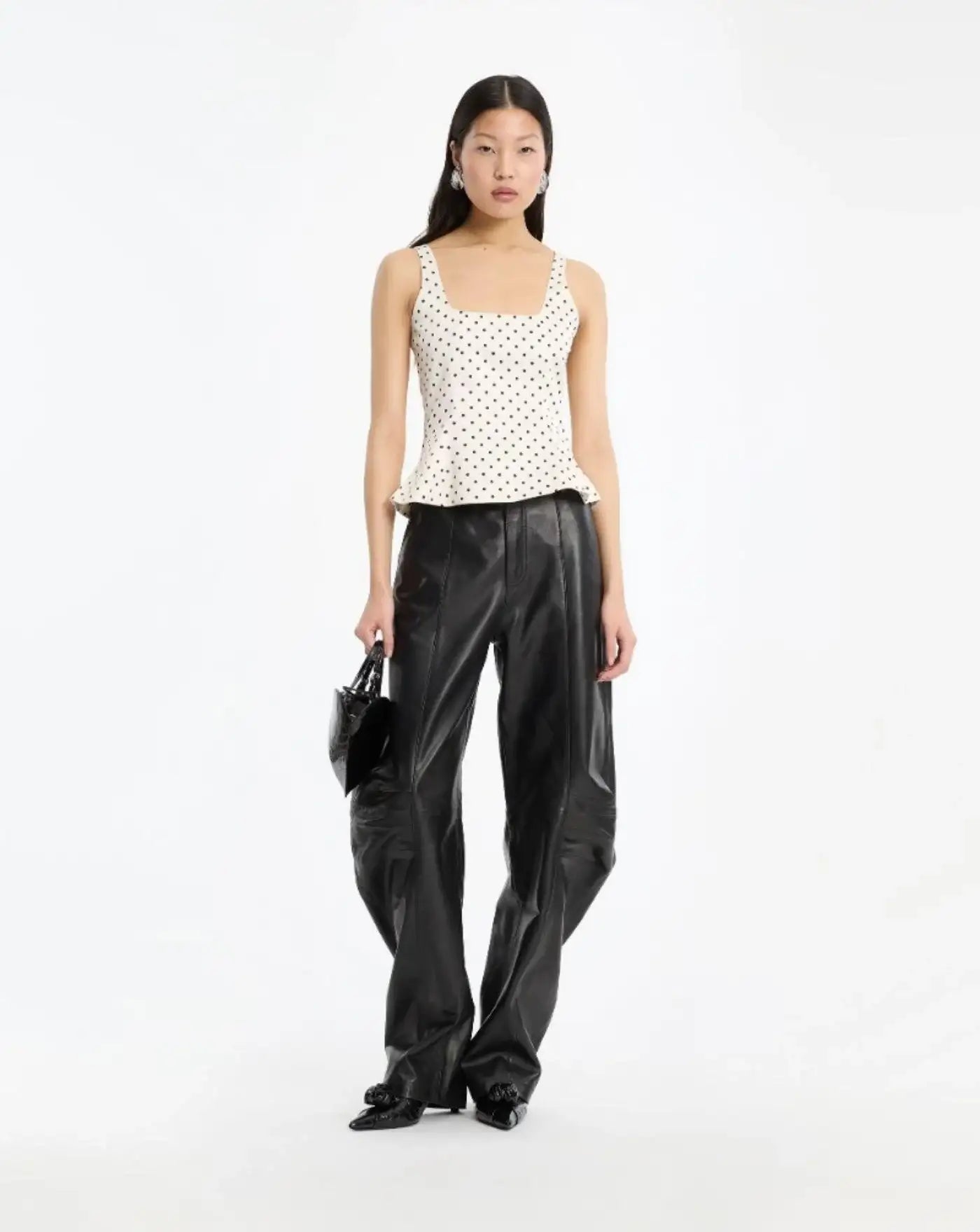 Top Rotate Polka Dot Sleeveless Top 116527803 803 DOT AOP ROTATE