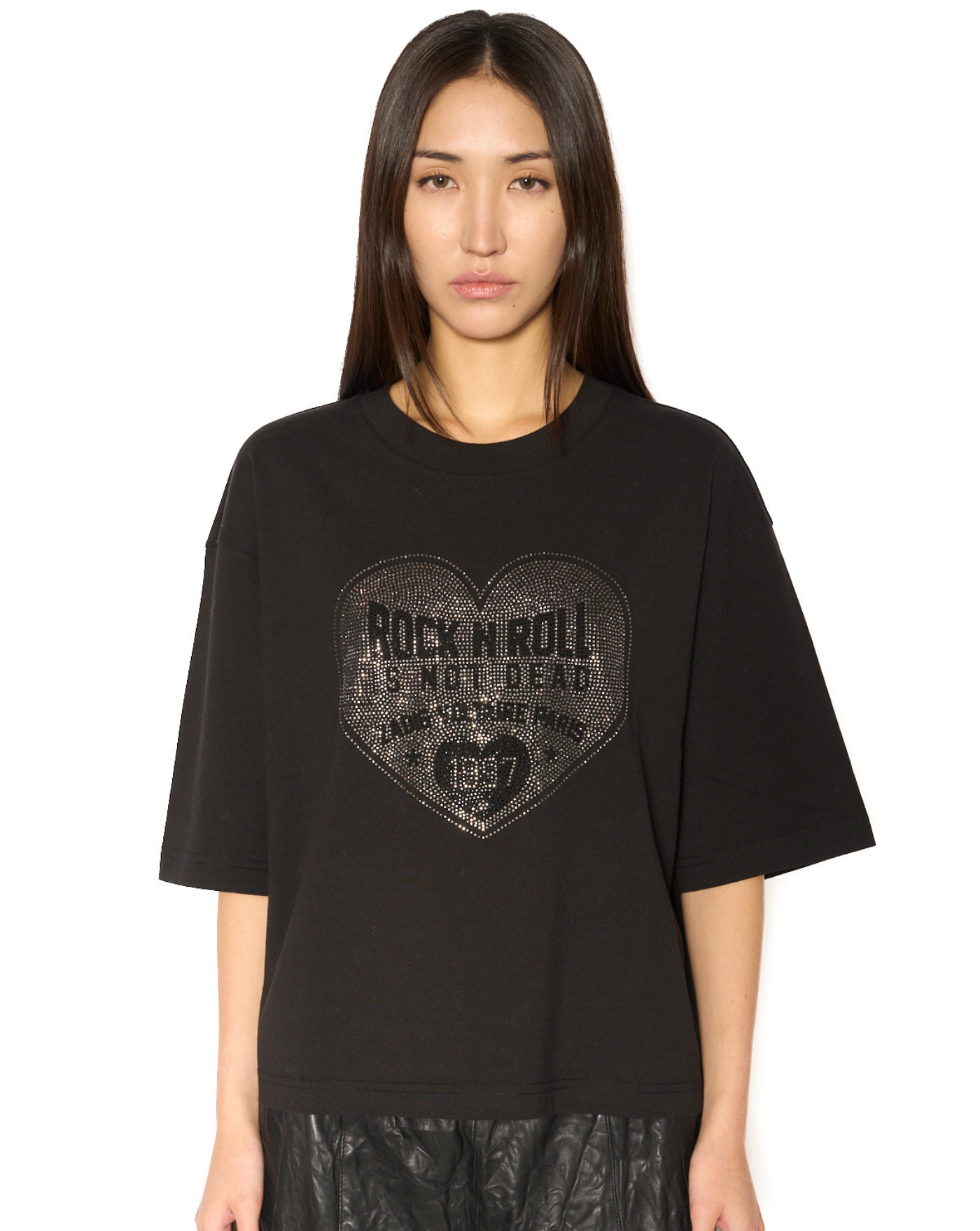 Camiseta Zadig & Voltaire Taida BC Heart RNR Strass JWTS02922 11 ZADIG & VOLTAIRE