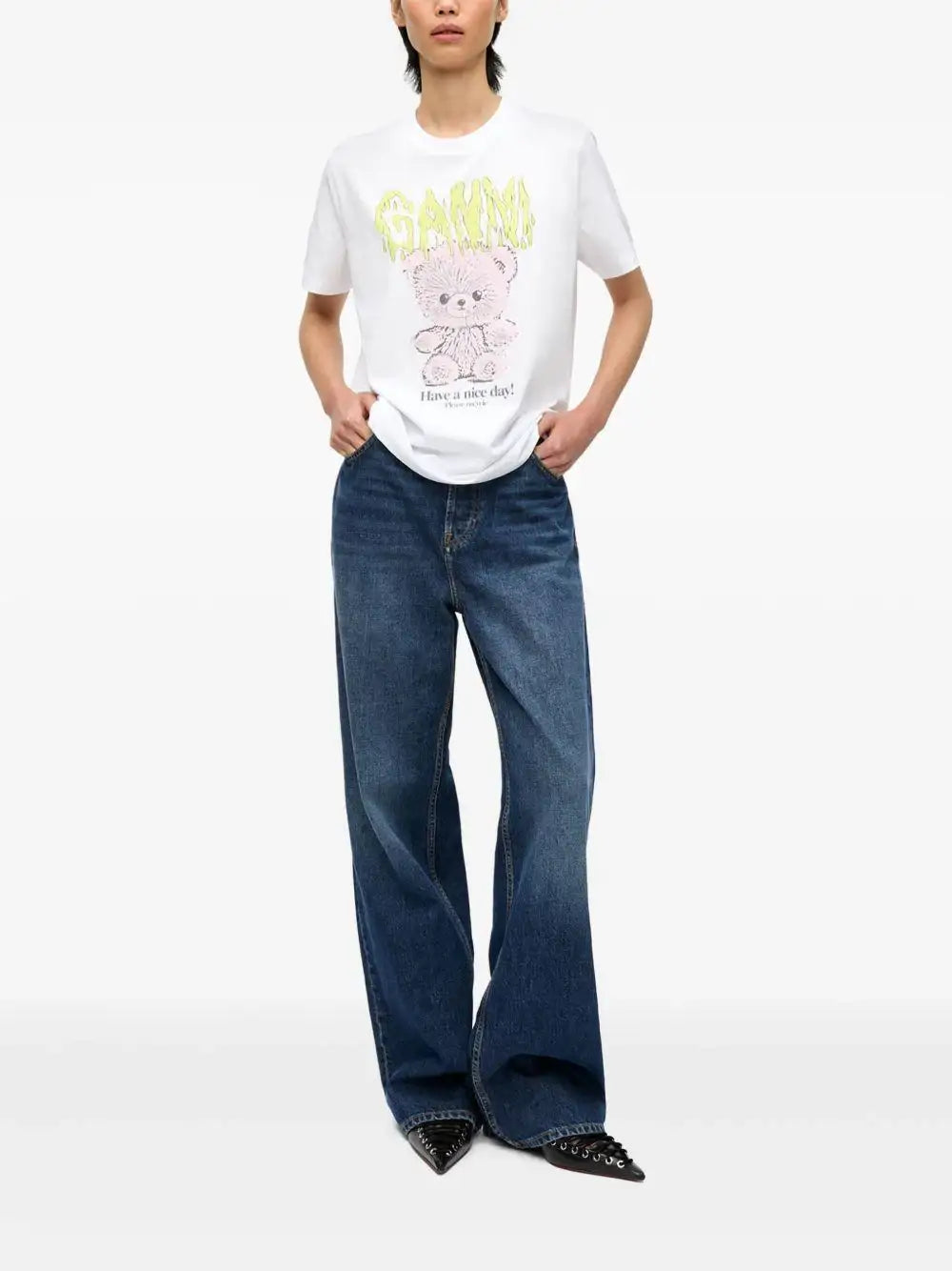 Camiseta Ganni Teddy T4289 151 GANNI