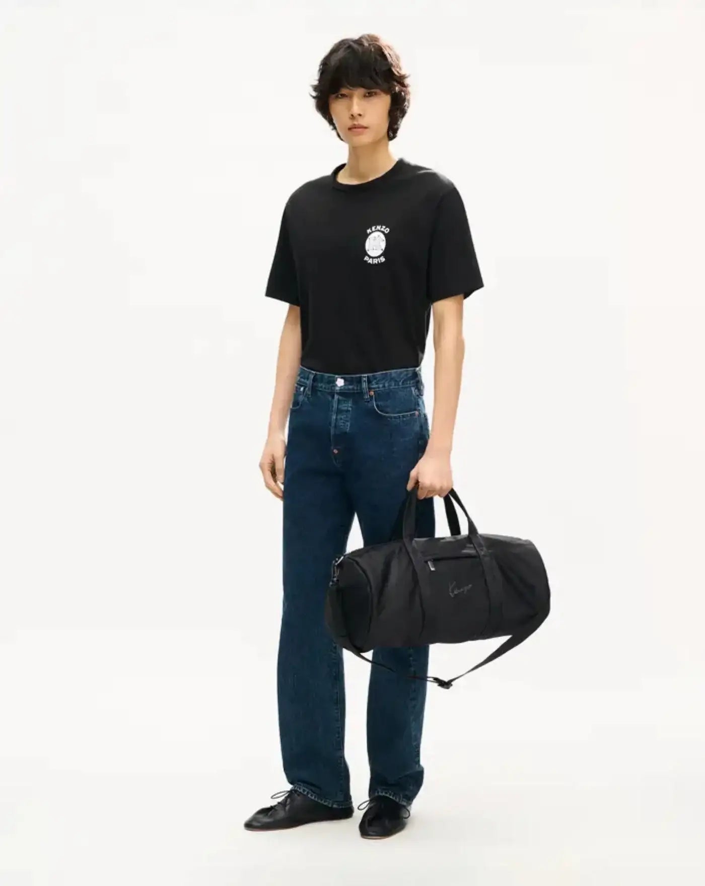 Camiseta de algodón 'KENZO Paris Emblem' FG65TS2954SG 99J BLACK KENZO