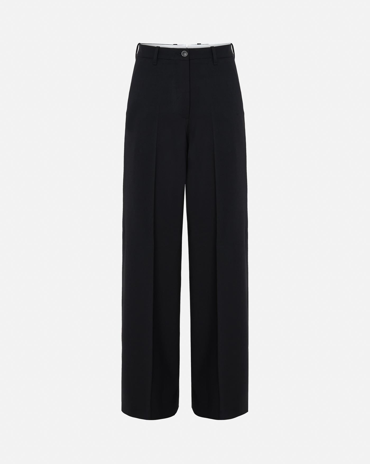 Pantalon Nine in the Morining Nadia Chino Palazzo 9FW24NAC112 NERO NINE IN THE MORNING