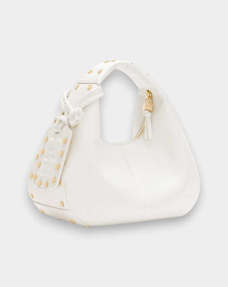Bolso Ganni Hobo Mini Studs B2070129 135EGRET GANNI