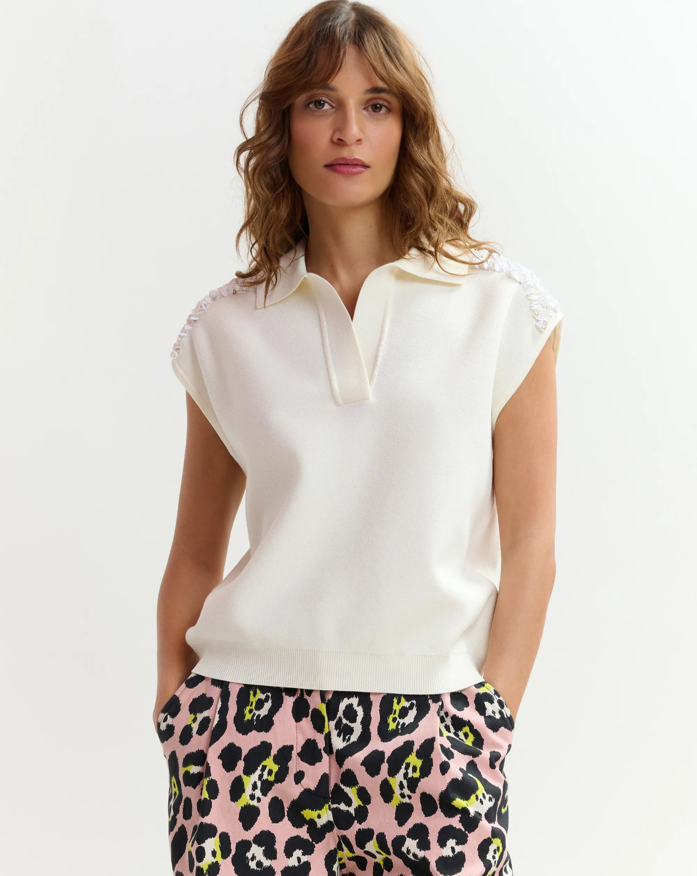 Blusa Essentiel Antwerp Joline JOLINE OW01OFF WHITE ESSENTIEL ANTWERP