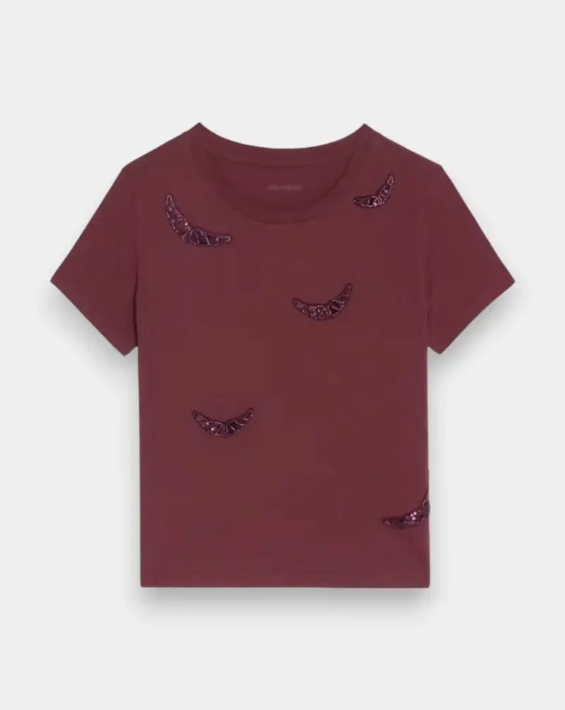 Camieta Zadig & Voltaire Alys Hc Embroidery Wings JWTS02821 540 ZADIG & VOLTAIRE