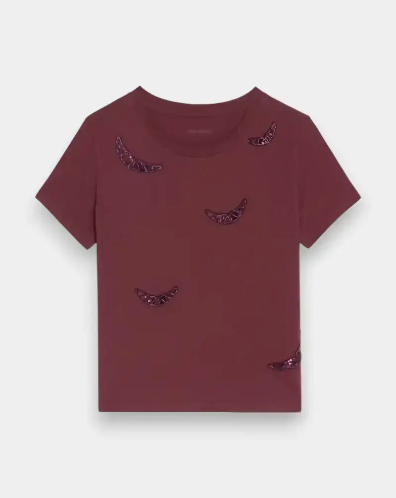 Camieta Zadig & Voltaire Alys Hc Embroidery Wings JWTS02821 540 ZADIG & VOLTAIRE