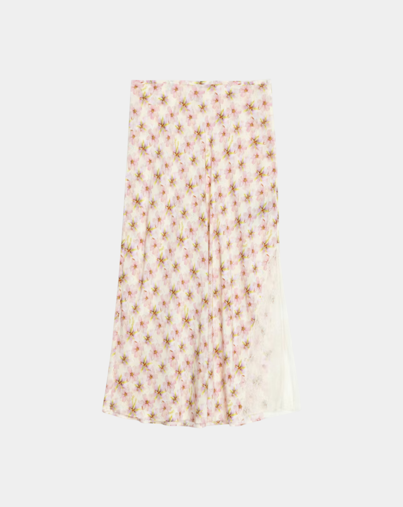 Falda Zadig & Voltaire Jayla Smooth Mirror Flowers WWSK01659 716 ZADIG & VOLTAIRE