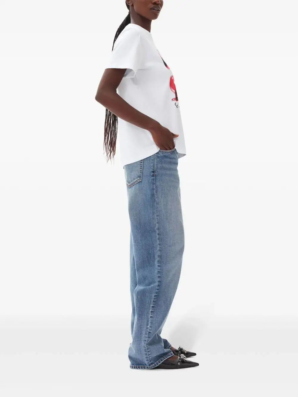 Camiseta Ganni Cherry T4004 151 GANNI