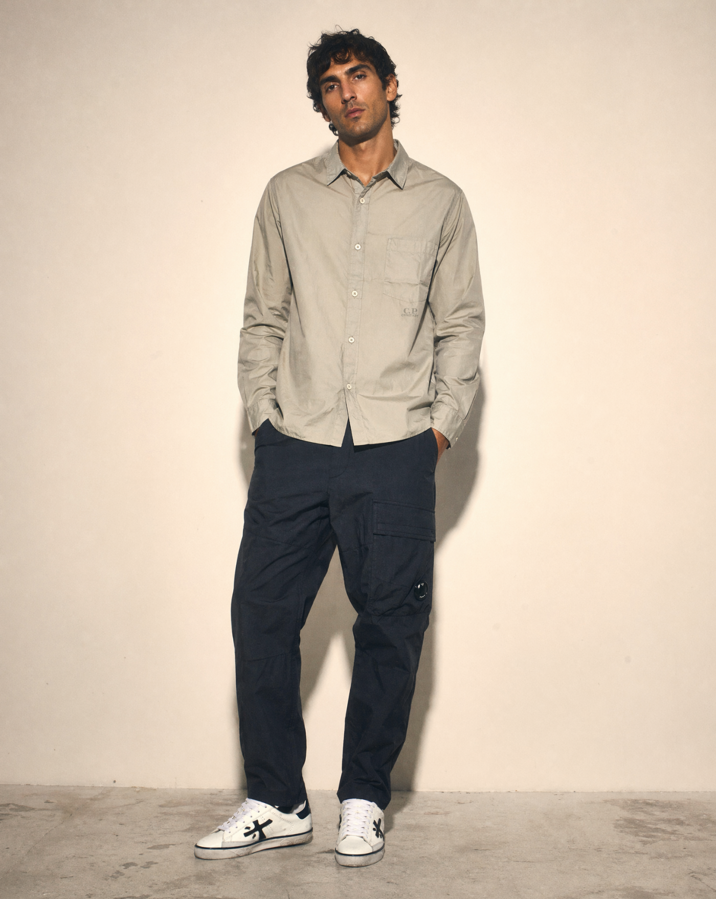 Camisa C.P. Company Long Sleeve 20CMSH225A110349G 610 MOSS GRAY C.P. COMPANY