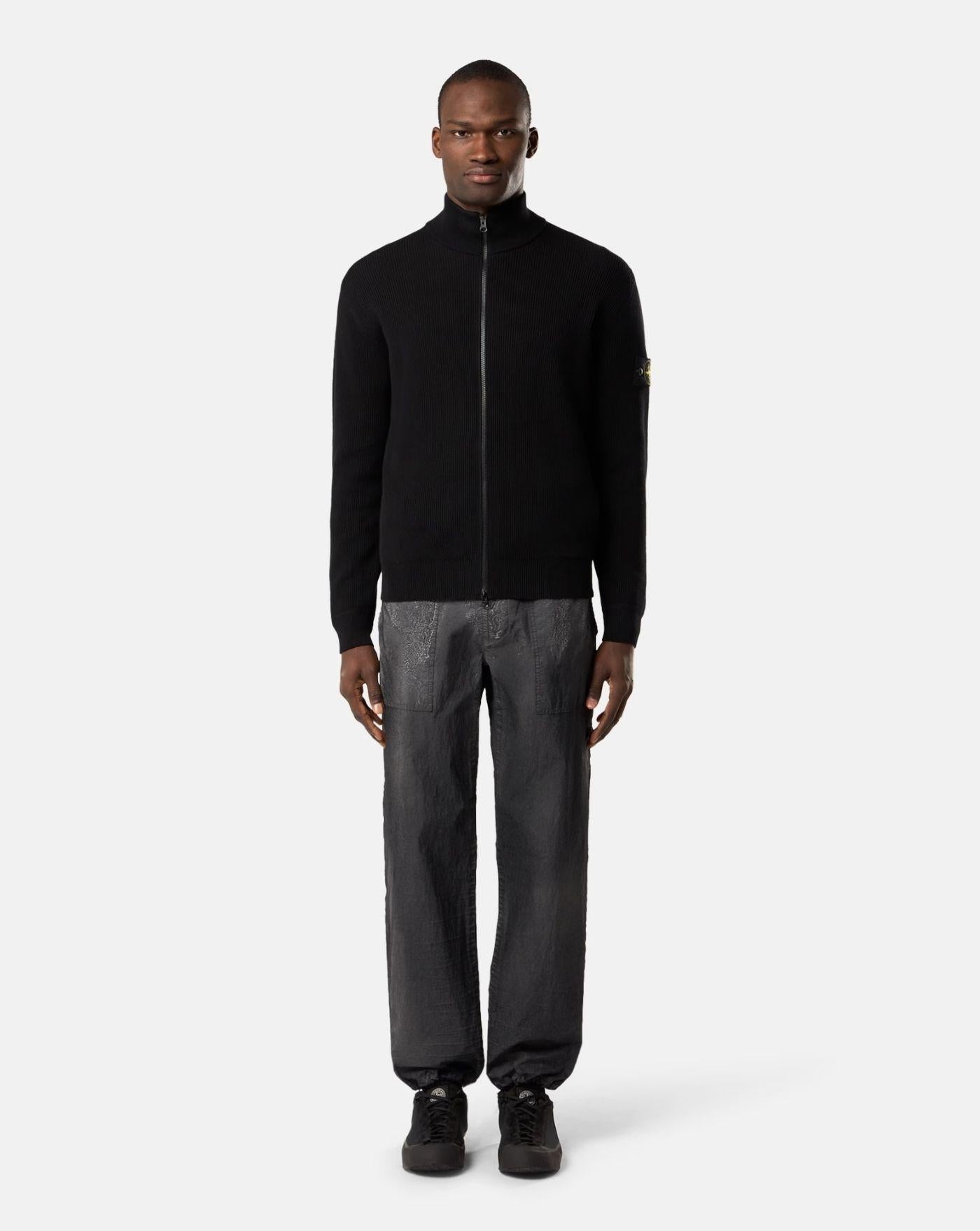 Jersey Stone Island Ribbed Zip-Up Jacket L2S155100126 S00D8V0029 STONE ISLAND