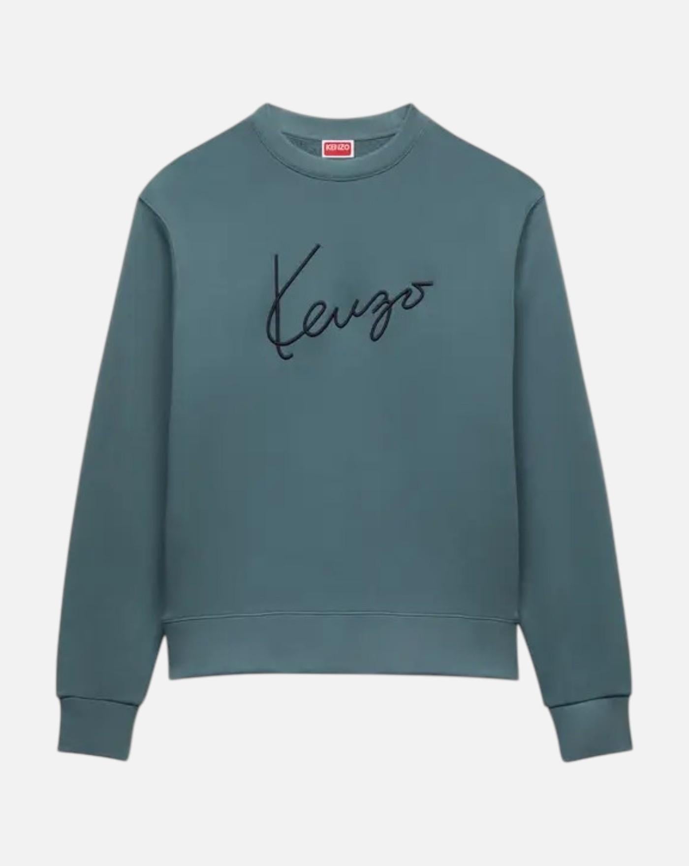 Sudadera de algodón bordada 'KENZO Signature'<BR/><BR/> FG65SW2704MJ 98 GREY KENZO