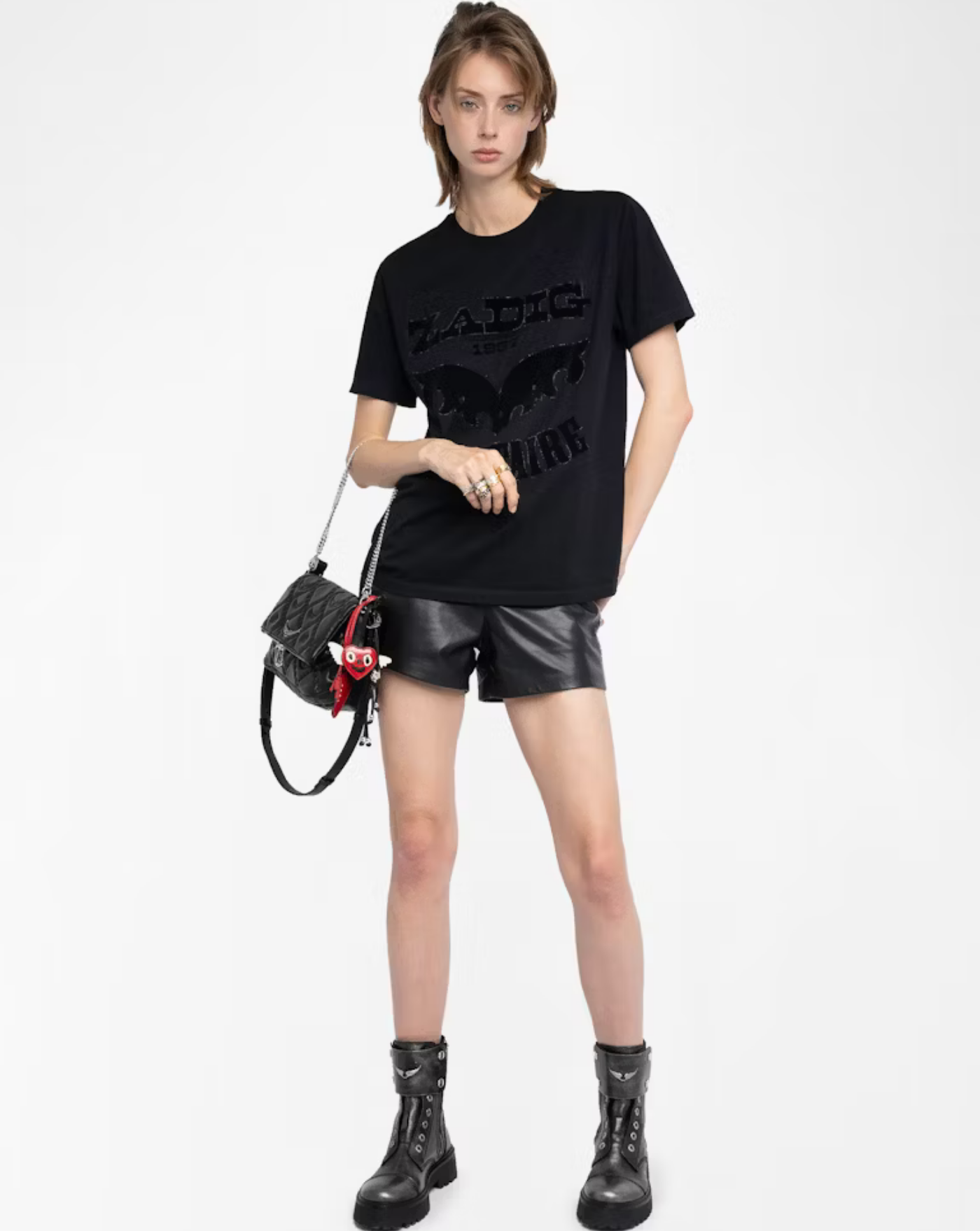 Camiseta Zadig & Voltaire Edwin Hc Voltaire Flock Strass JWTS02826 011 ZADIG & VOLTAIRE