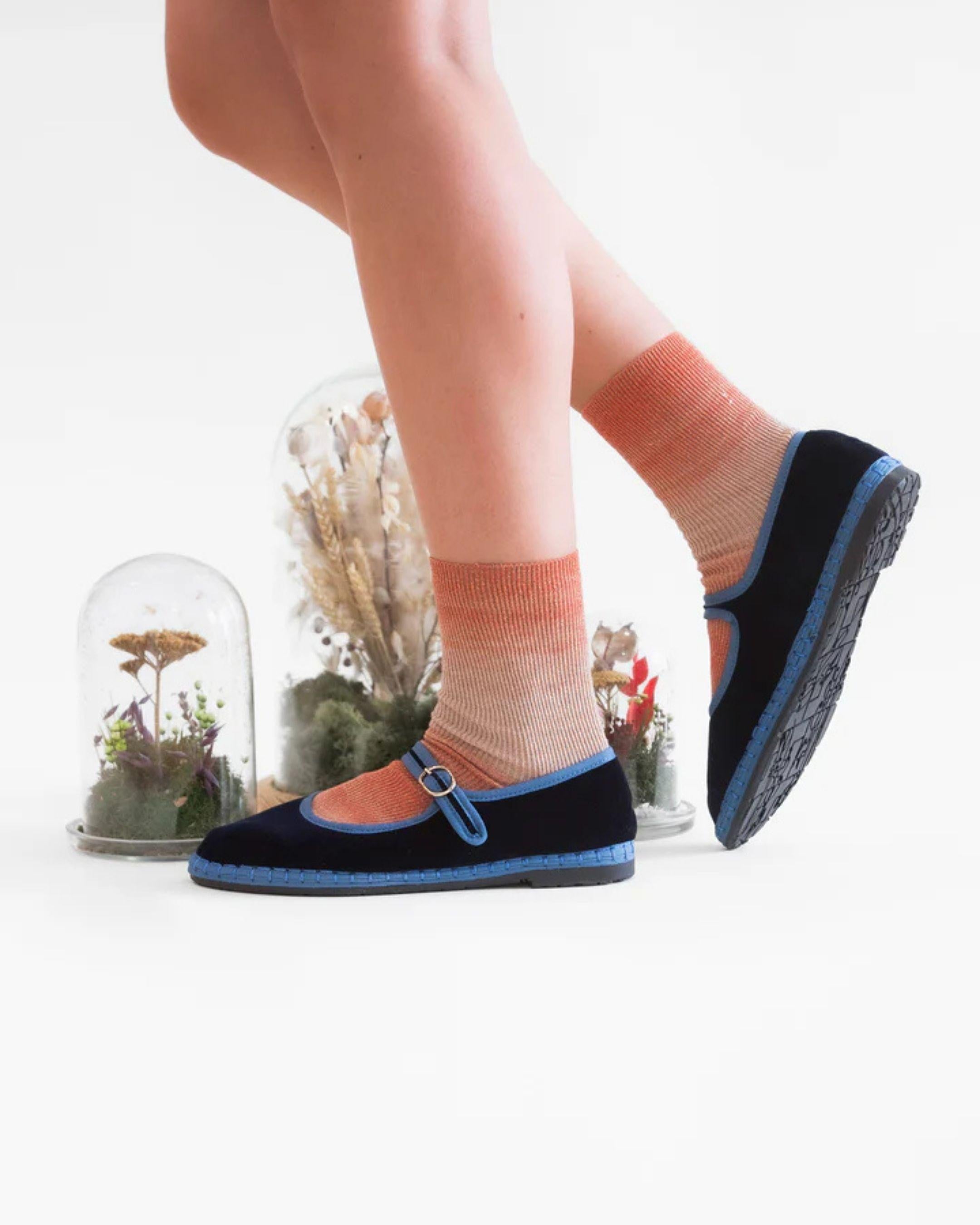 Bailarinas Flabelus Mary Jane Montague MONTAGUE TEXLESS TERCIOPELO FLABELUS