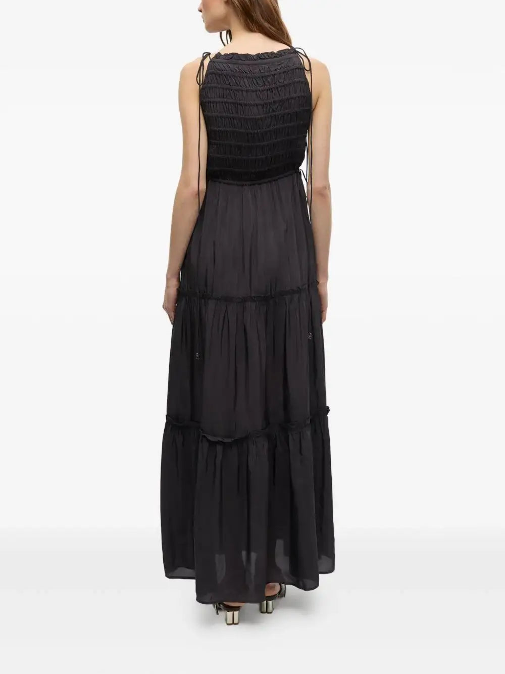 Vestido Ganni Viscose Habotai Maxi Smock W0571 252 GANNI