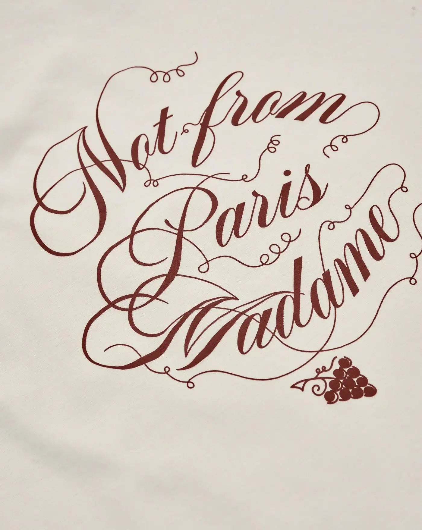 Camiseta Drole de Monsieur Le T-Shirt Slogan Vignes TS226 CO002 CM CREAM DROLE DE MONSIEUR